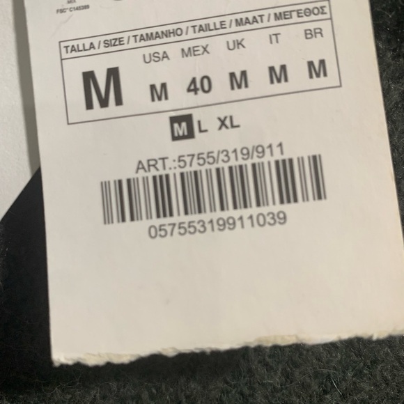 NWT Zara medium sweater, green - Picture 9 of 11